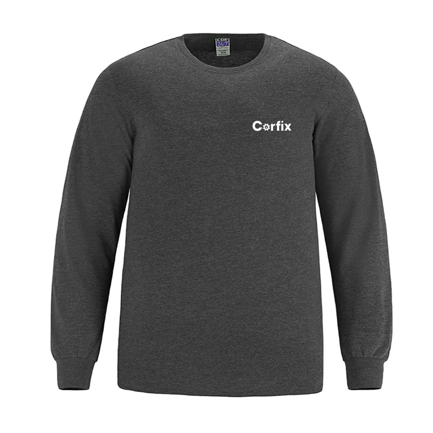 Breeze - Adult RING SPUN Combed Cotton Long Sleeve Crewneck T-Shirt